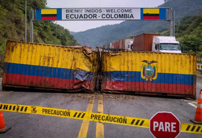 Paro en frontera Colombia Ecuador